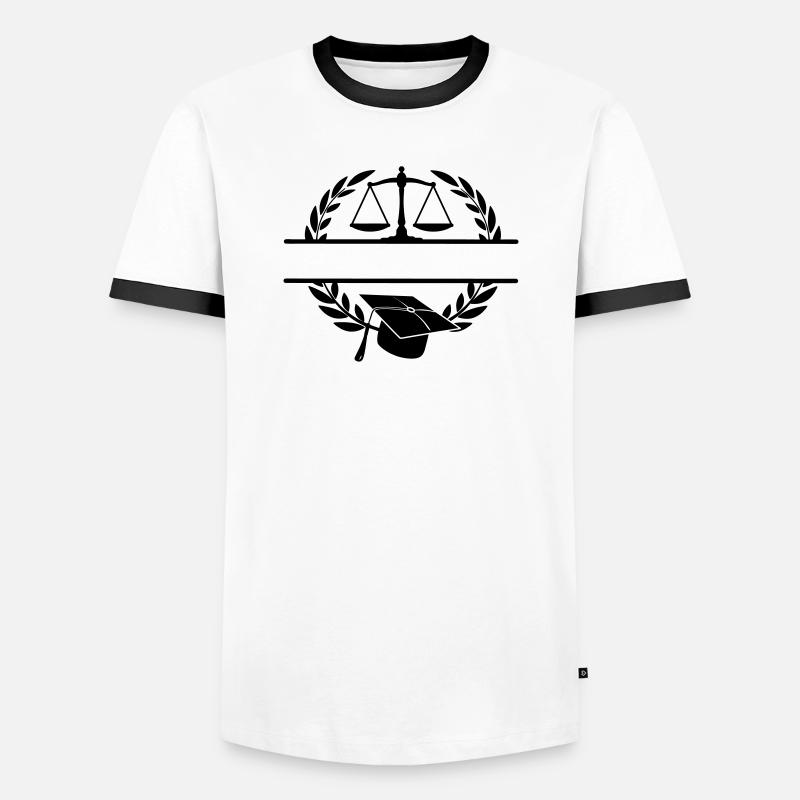 Successful lawyer - Men's Ringer Shirt - white/black