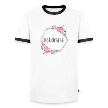 Hebamme Geburt Berufung Geburtshilfe Säugling - Männer Kontrast-T-Shirt - Weiß/Schwarz - Vorne - AI Model Female 172 light (172cm) & AI Model Male 178 dark (178cm)