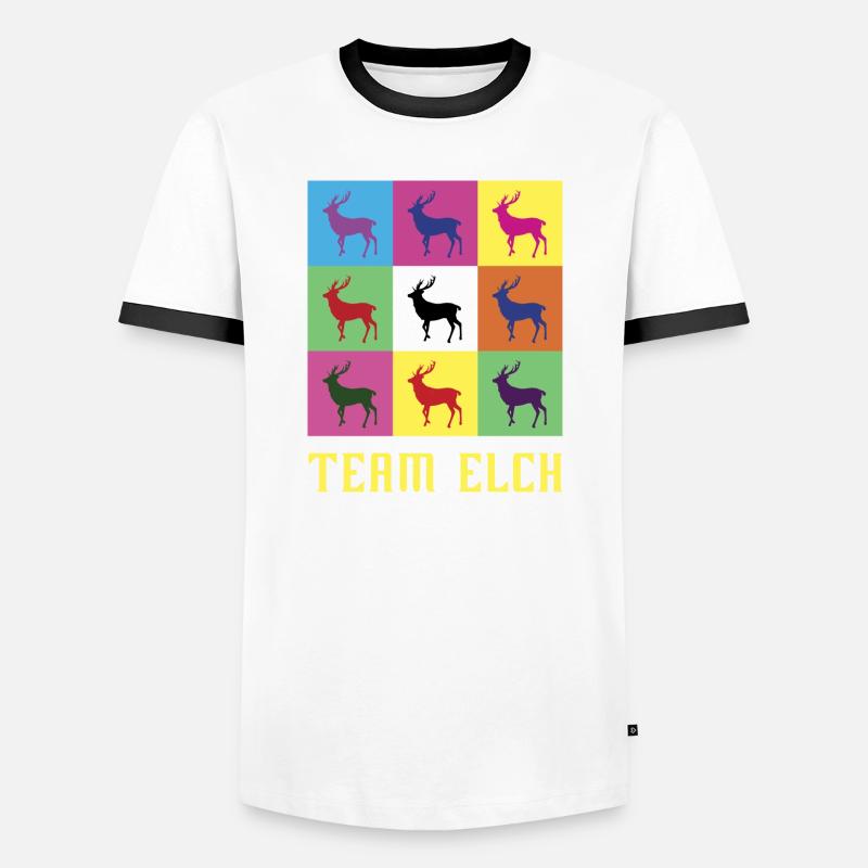 Team Elk - Men's Ringer Shirt - white/black