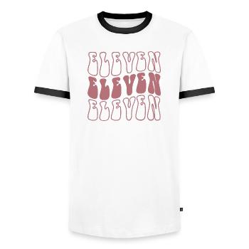 Elf 11. Geburtstag für Mädchen im Alter von 11 Jahren - Männer Kontrast-T-Shirt - Weiß/Schwarz - Vorne - AI Model Female 172 light (172cm) & AI Model Male 178 dark (178cm)