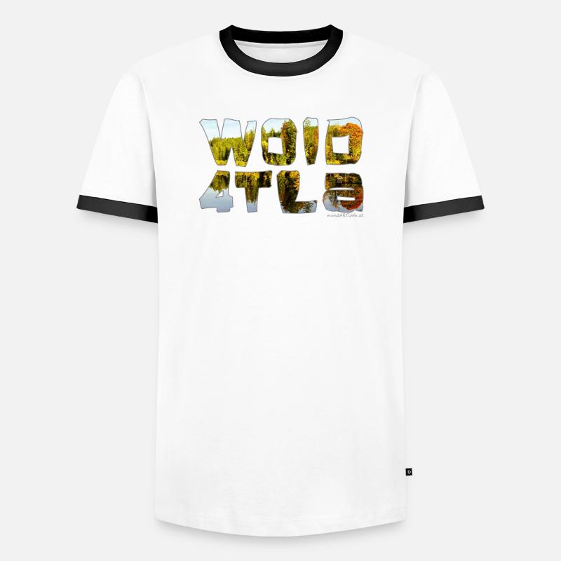 woid4tla - Wald4tler, Austrian dialect - Men's Ringer Shirt - white/black