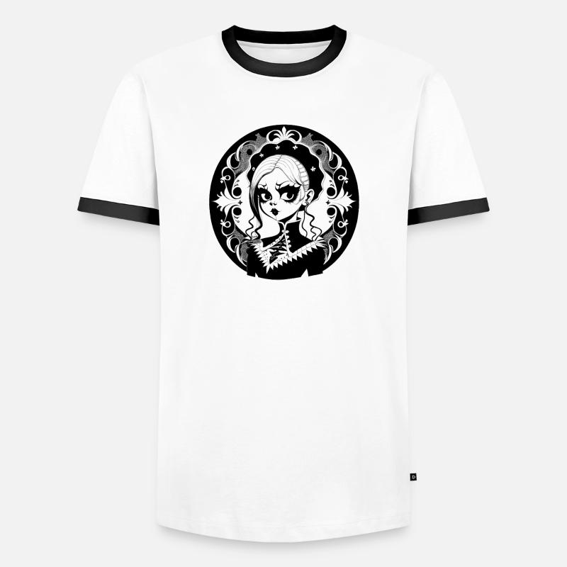 Gothic Witch, Goth Witchcraft - Men's Ringer Shirt - white/black