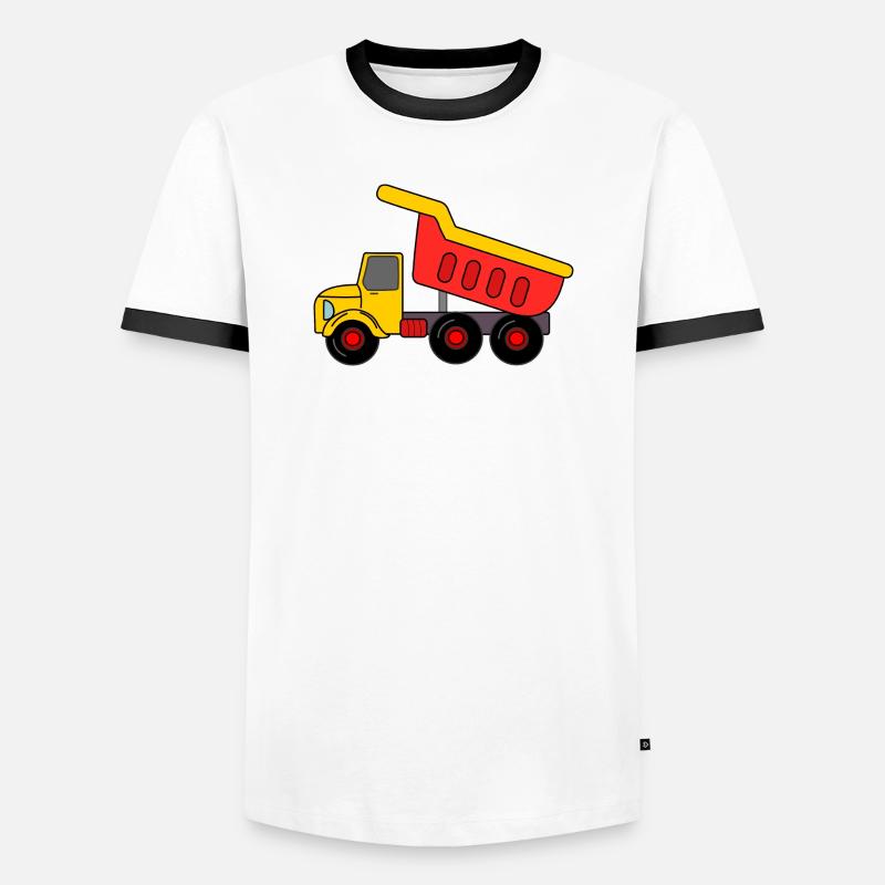 Keepauto sand, red yellow - Men's Ringer Shirt - white/black