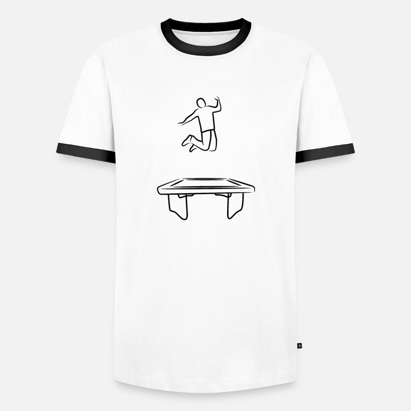 Trampoline operator - Men's Ringer Shirt - white/black