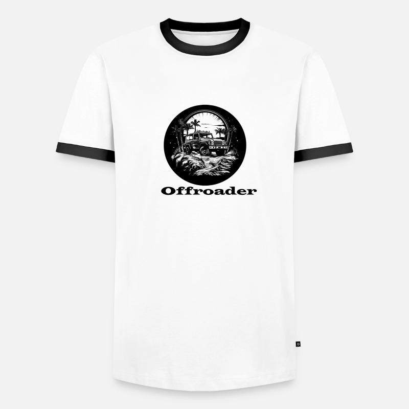 Off-roader - Men's Ringer Shirt - white/black