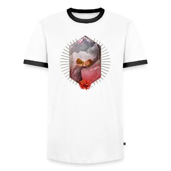Cute sleeping fairy baby. - Men's Ringer Shirt - white/black - Front - AI Model Female 172 light (172cm) & AI Model Male 178 dark (178cm)
