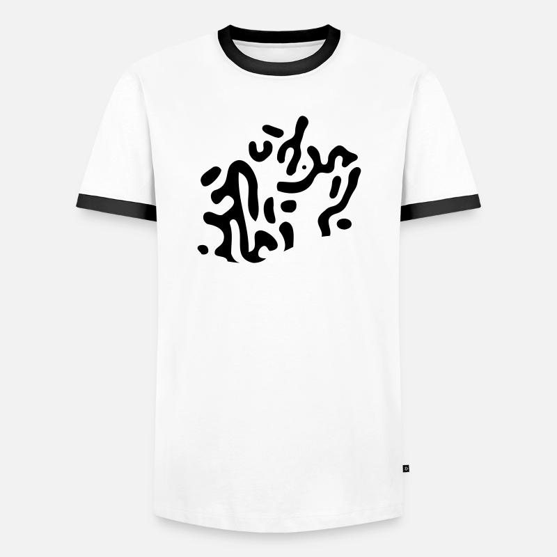 turing pattern Muster | tigerlook | Vectorgraphic - Männer Kontrast-T-Shirt - Weiß/Schwarz