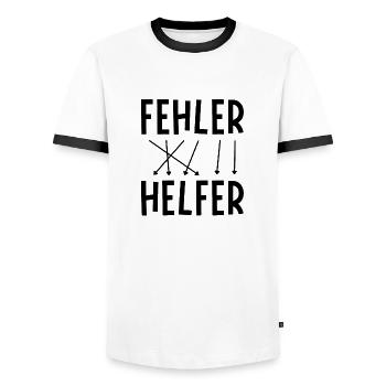 Fehler sind Helfer - Männer Kontrast-T-Shirt - Weiß/Schwarz - Vorne - AI Model Female 172 light (172cm) & AI Model Male 178 dark (178cm)