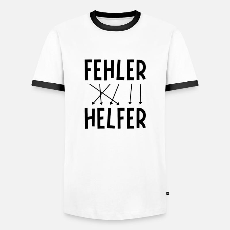 Fehler sind Helfer - Männer Kontrast-T-Shirt - Weiß/Schwarz