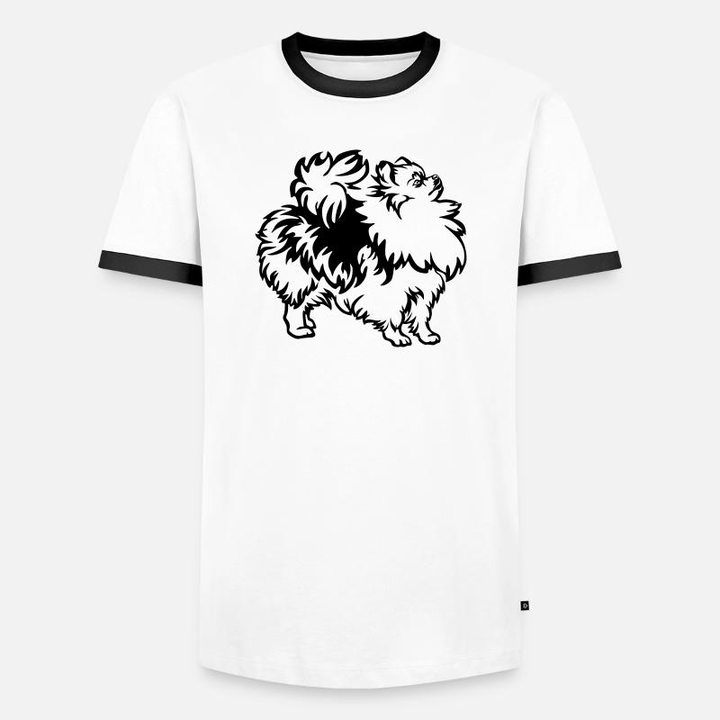 Dwarf spitz - Men's Ringer Shirt - white/black