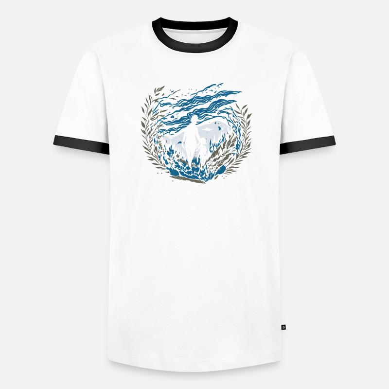 Ethereal Whispers - Men's Ringer Shirt - white/black
