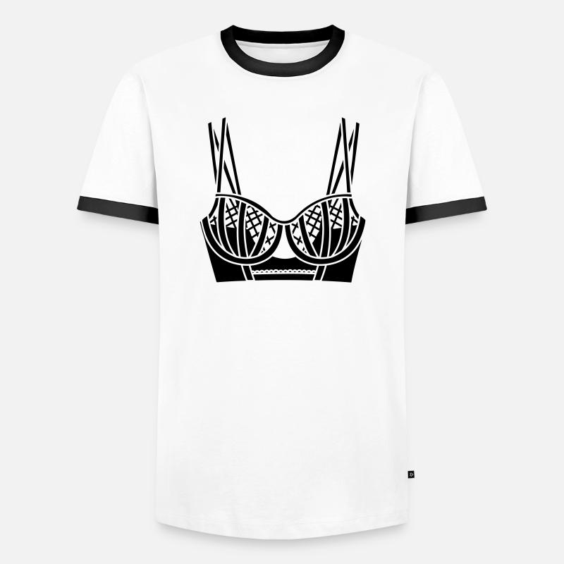 BH-Dessous-Logo für Geschäft oder Verkäufer - Männer Kontrast-T-Shirt - Weiß/Schwarz