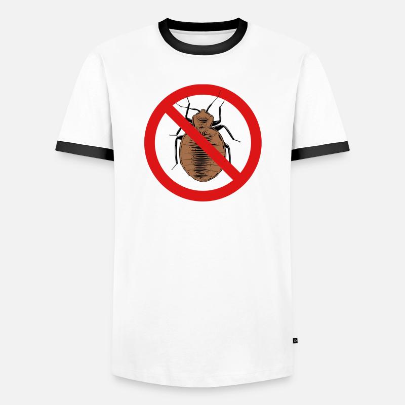 bed bug, bed bug - Men's Ringer Shirt - white/black