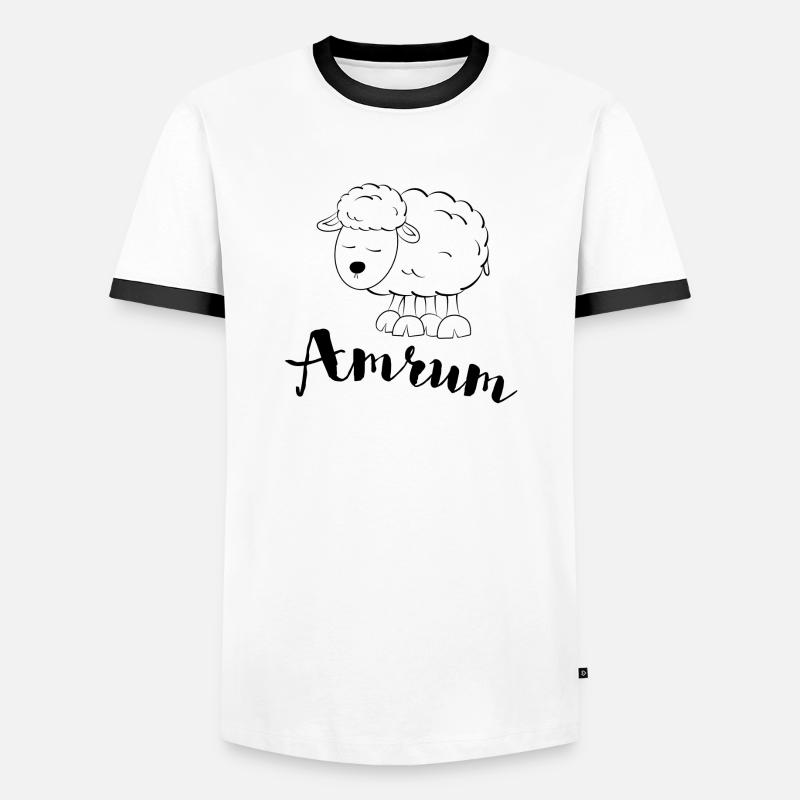 Amrum Sheep - Men's Ringer Shirt - white/black