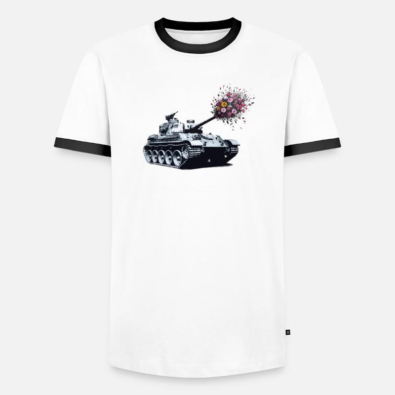 Panzer Bouquet - T-shirt contrasté Homme - blanc/noir
