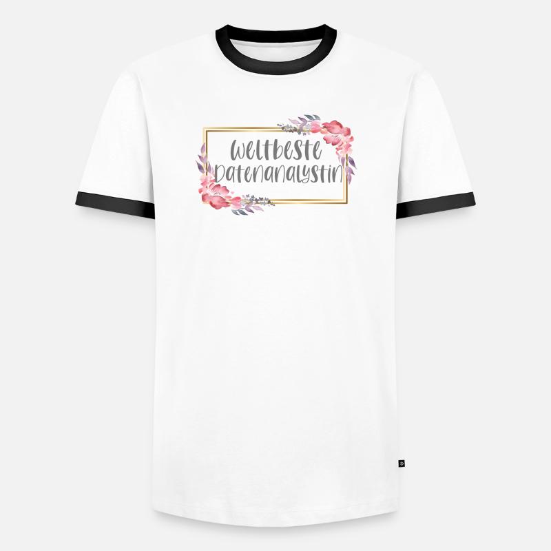 Datenanalystin Datenanalyse Geschenk - Männer Kontrast-T-Shirt - Weiß/Schwarz