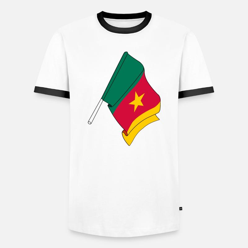 Flag Cameroon - Men's Ringer Shirt - white/black