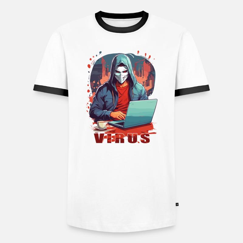 Anonymous Hacker - Men's Ringer Shirt - white/black