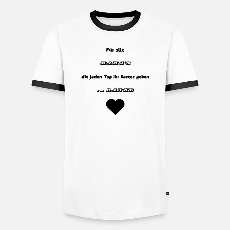 .. Danke Mama - Männer Kontrast-T-Shirt - Weiß/Schwarz