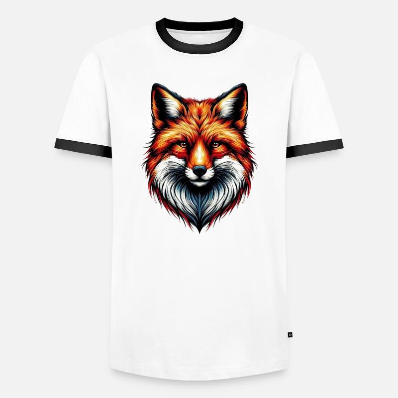 Fox - Men's Ringer Shirt - white/black