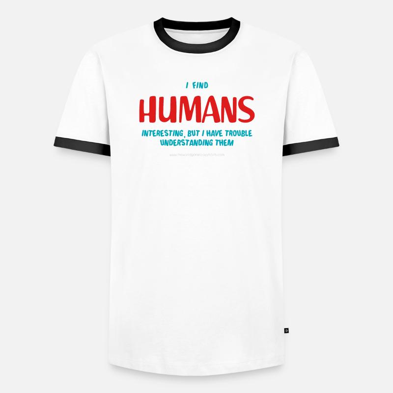 Menschen - Männer Kontrast-T-Shirt - Weiß/Schwarz
