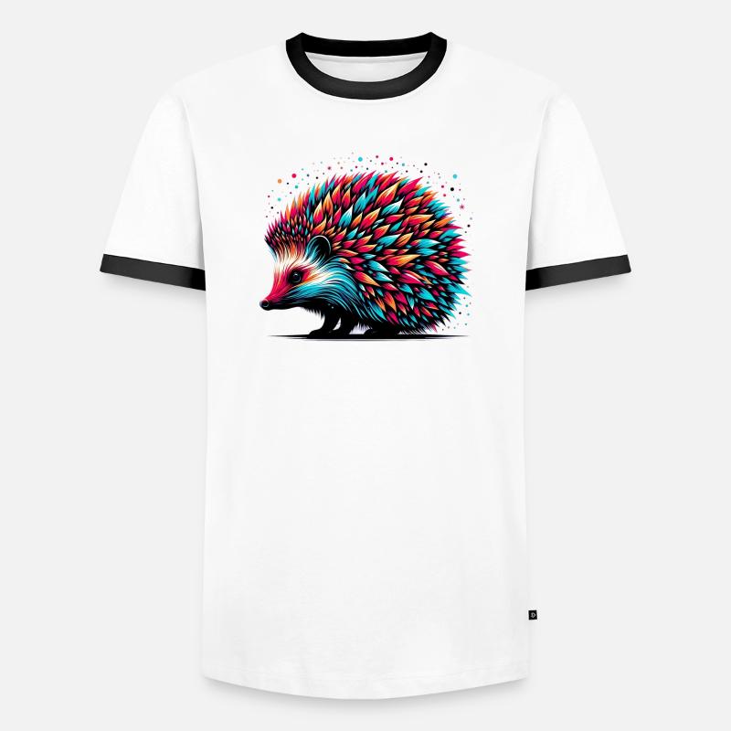 Hérisson - T-shirt contrasté Homme - blanc/noir