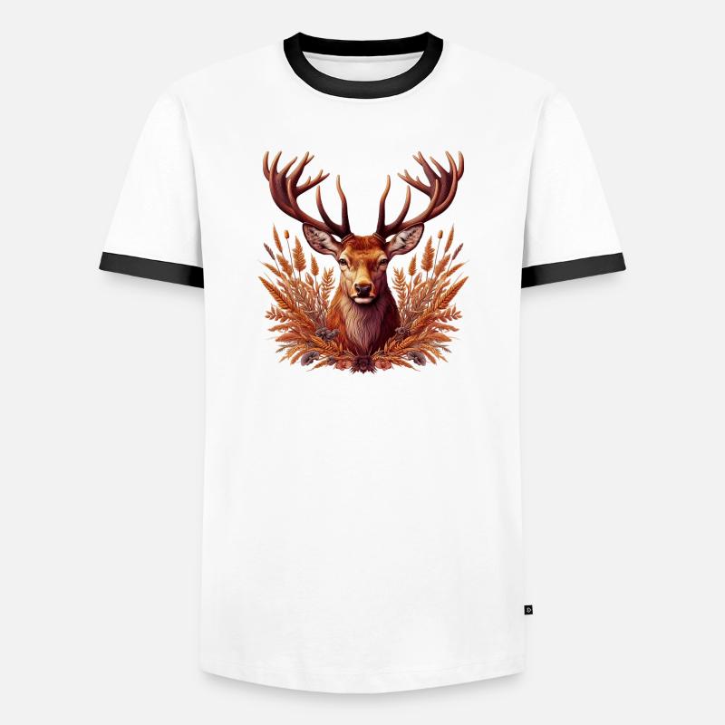Deer - Men's Ringer Shirt - white/black