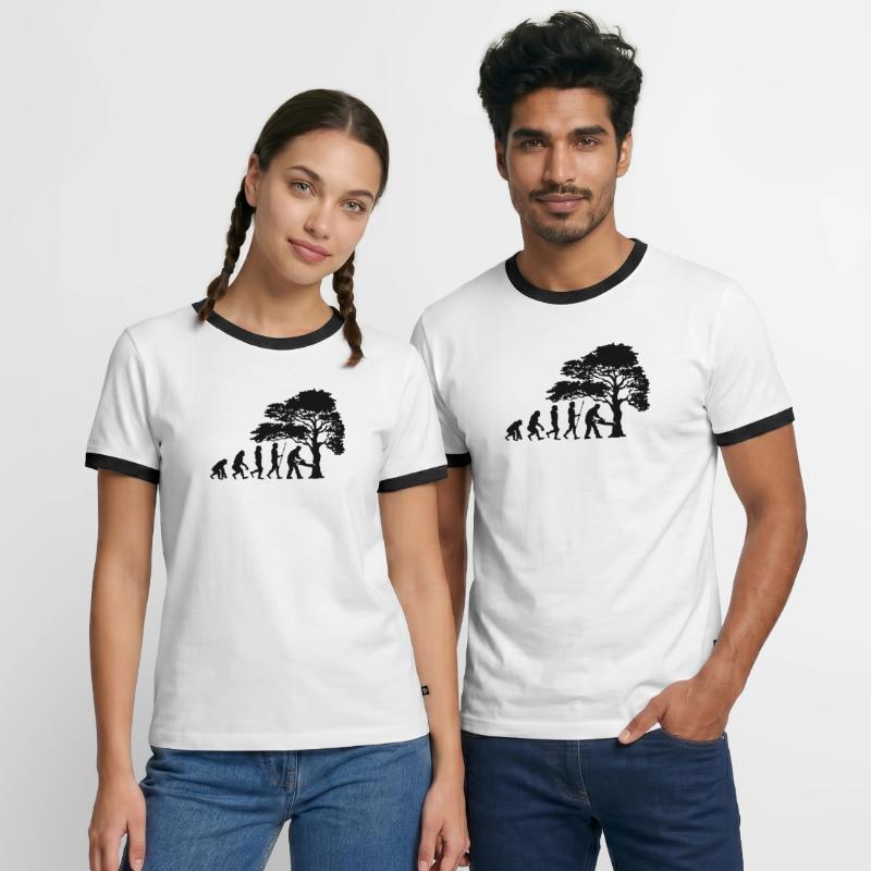 Lumberjack Tree Evolution sciure de bois T-shirt contrasté Homme