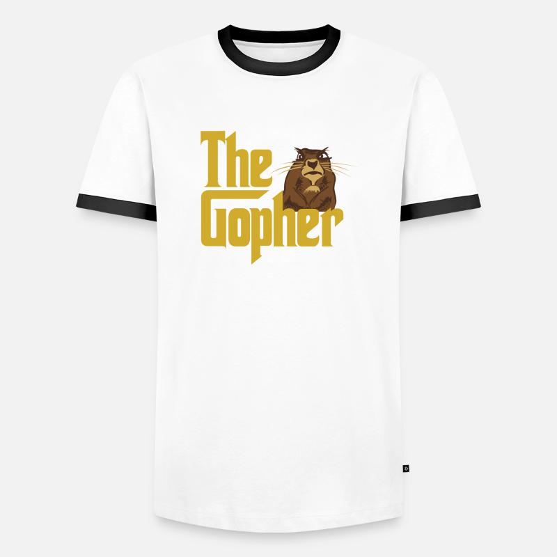 The Gopher - Men's Ringer Shirt - white/black