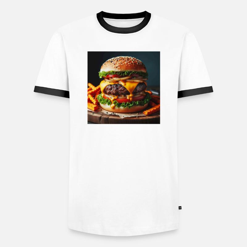 Full Burger - Men's Ringer Shirt - white/black