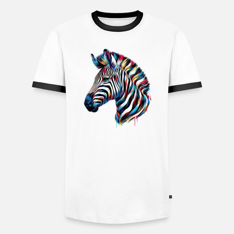 Zebra - Men's Ringer Shirt - white/black