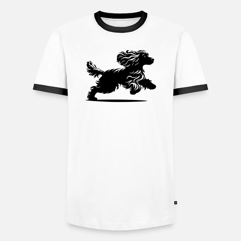 Cocker Spaniel - Men's Ringer Shirt - white/black