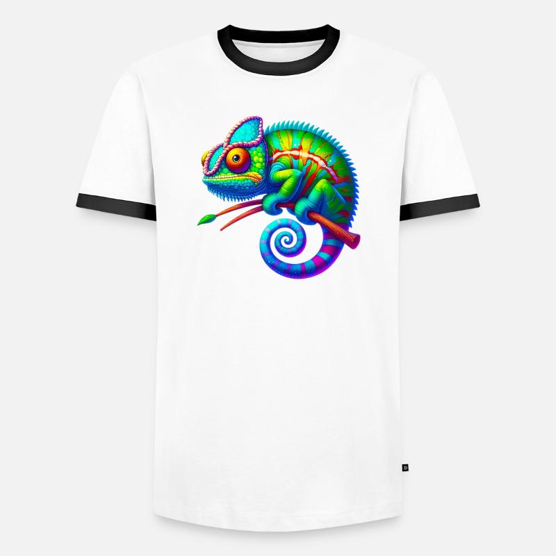 Chameleon - Men's Ringer Shirt - white/black