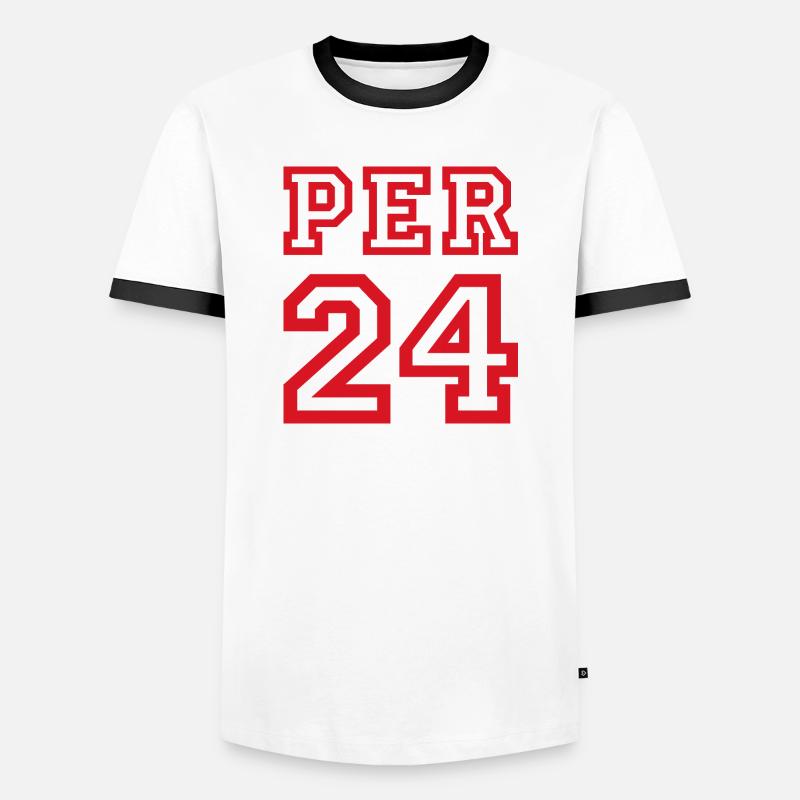 Peru - Men's Ringer Shirt - white/black