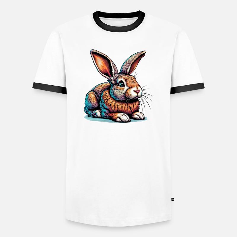 Rabbit - Men's Ringer Shirt - white/black