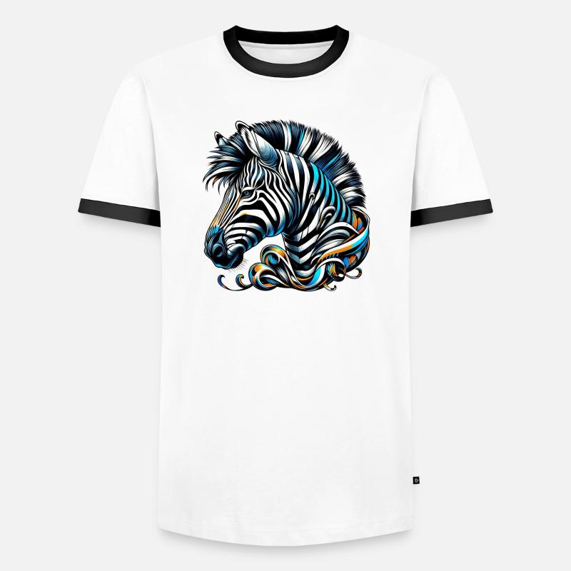 Zebra - Men's Ringer Shirt - white/black
