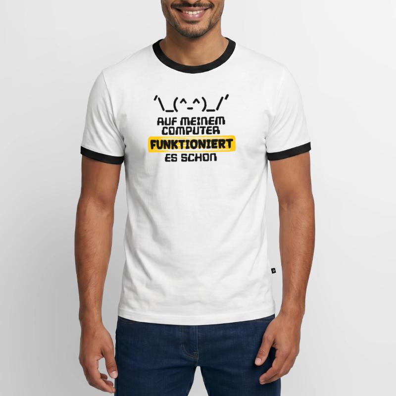 Developer Statement Code Scripting Programmer Men's Ringer Shirt
