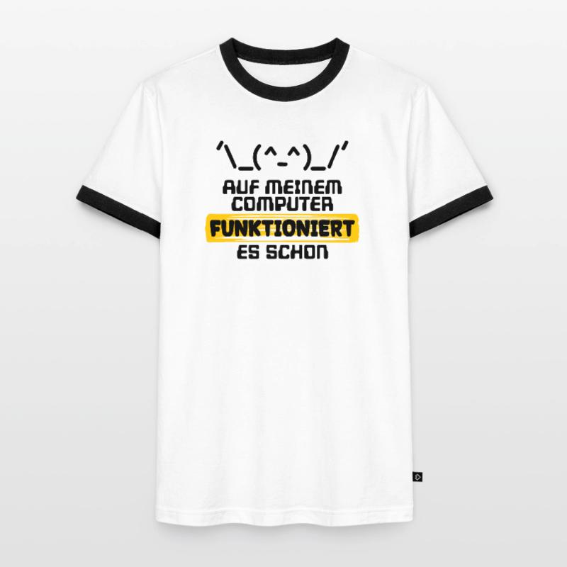 Developer Statement Code Scripting Programmer Men's Ringer Shirt