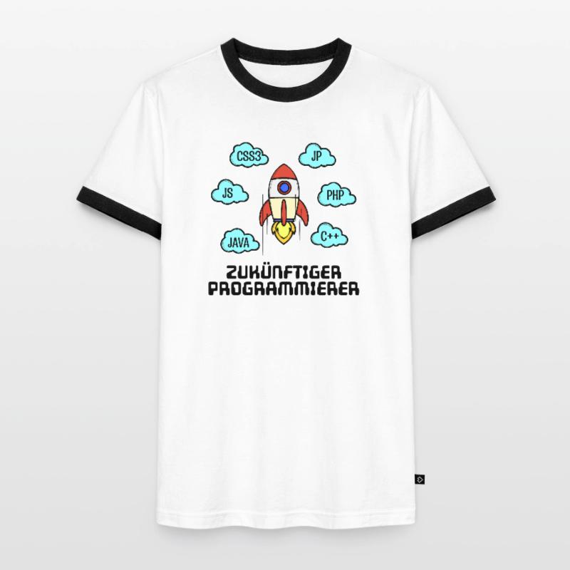 Développeur de code CSS Programmeur C++ Java Php T-shirt contrasté Homme