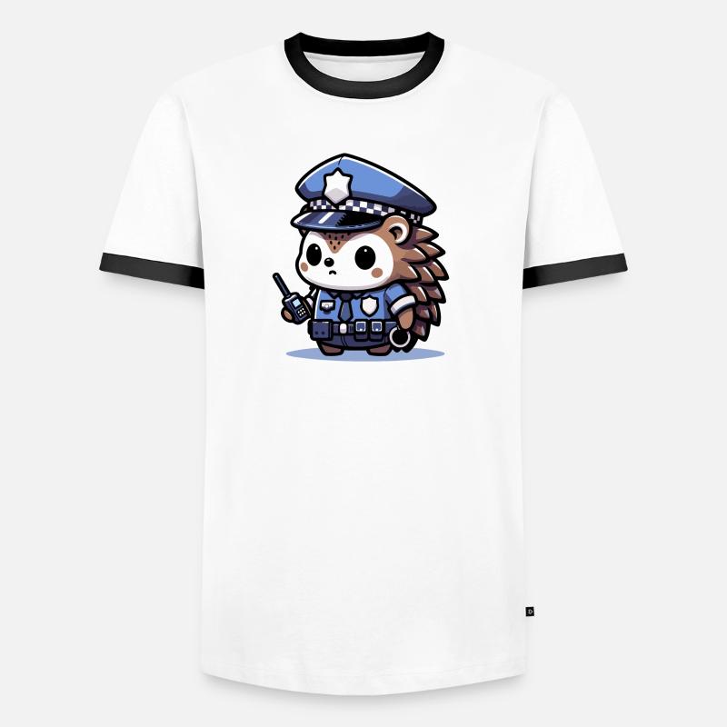Patrouillenfreunde - Tapferer Igel - Männer Kontrast-T-Shirt - Weiß/Schwarz
