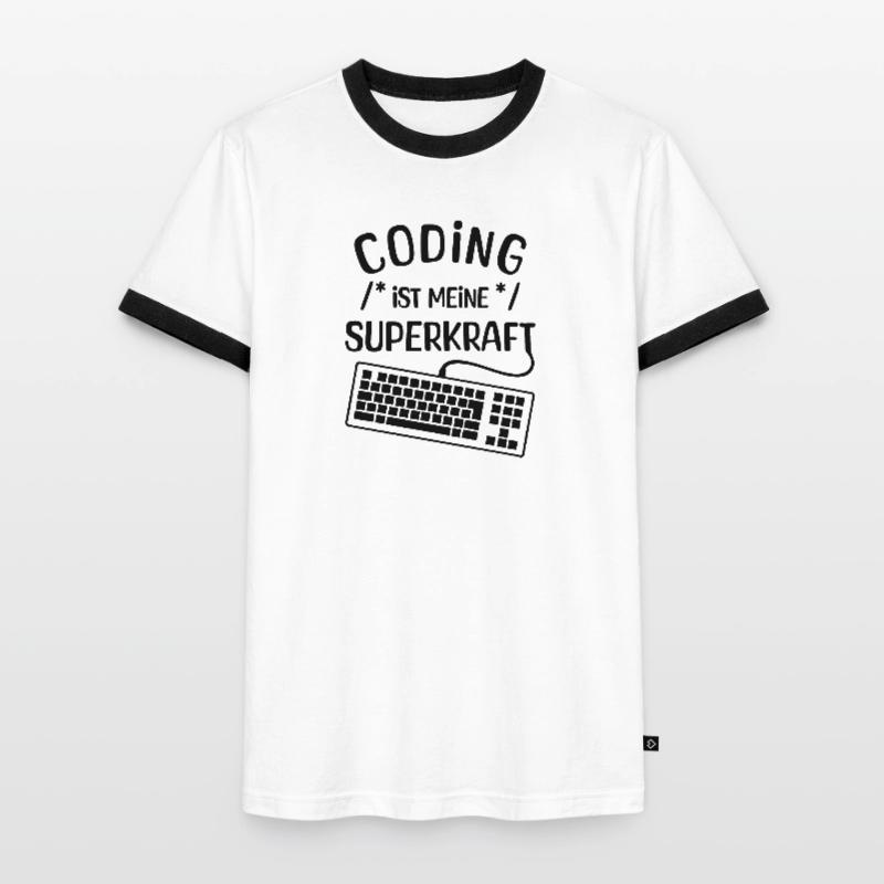 Computer Code Statement Developer Computerfreak Männer Kontrast-T-Shirt