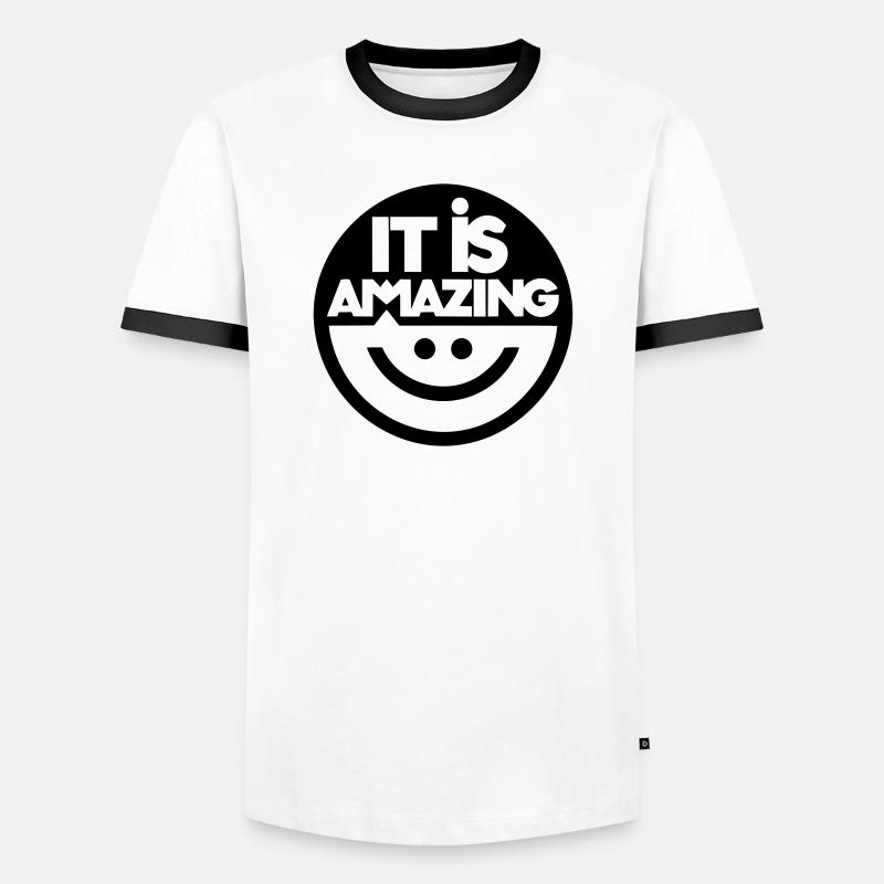 Verblüffend - Männer Kontrast-T-Shirt - Weiß/Schwarz