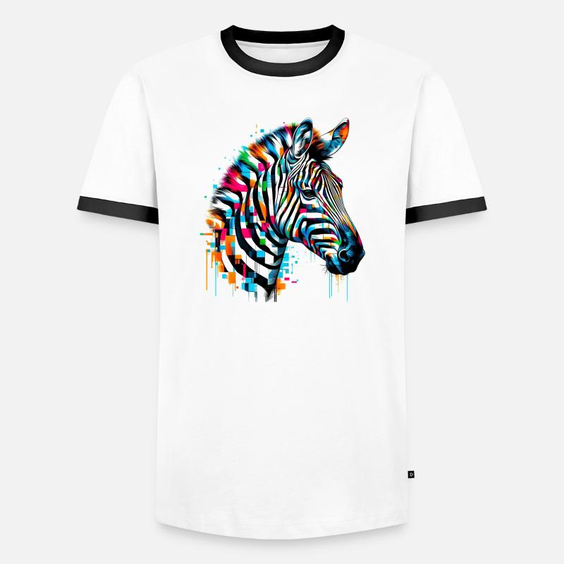 Zebra - Men's Ringer Shirt - white/black