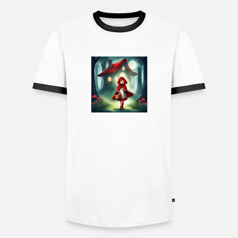 Rotkäppchen, ein wunderbares Märchen - Männer Kontrast-T-Shirt - Weiß/Schwarz