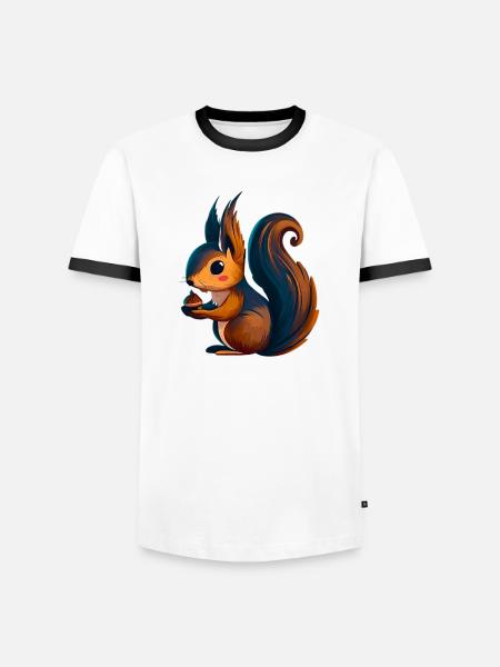 Squirrel - Men's Ringer Shirt - white/black