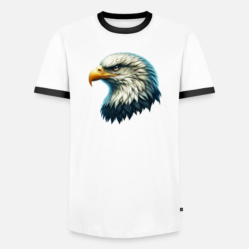 Eagle - Men's Ringer Shirt - white/black