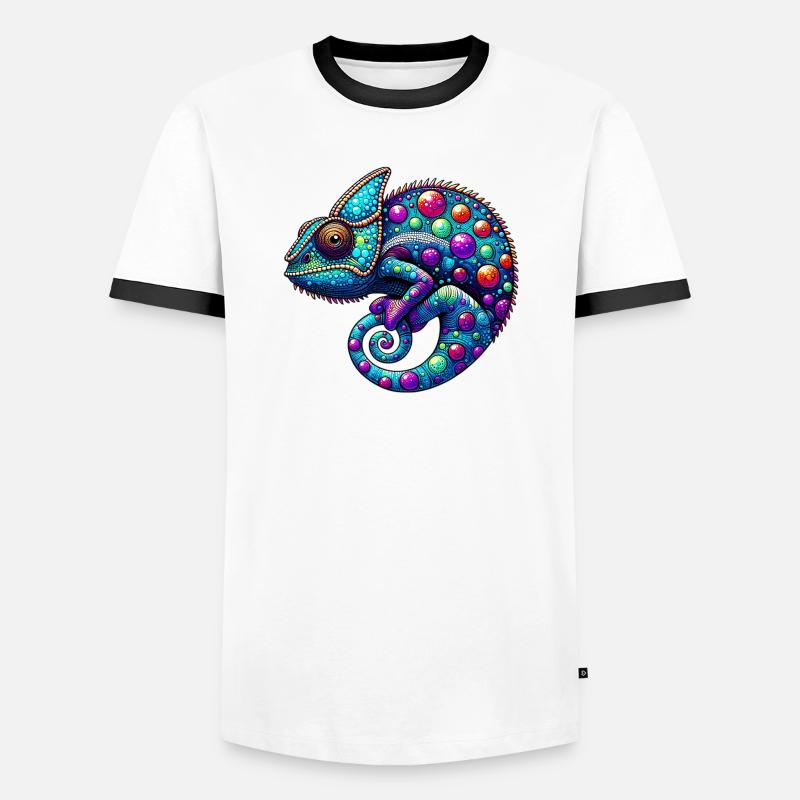 Chameleon - Men's Ringer Shirt - white/black