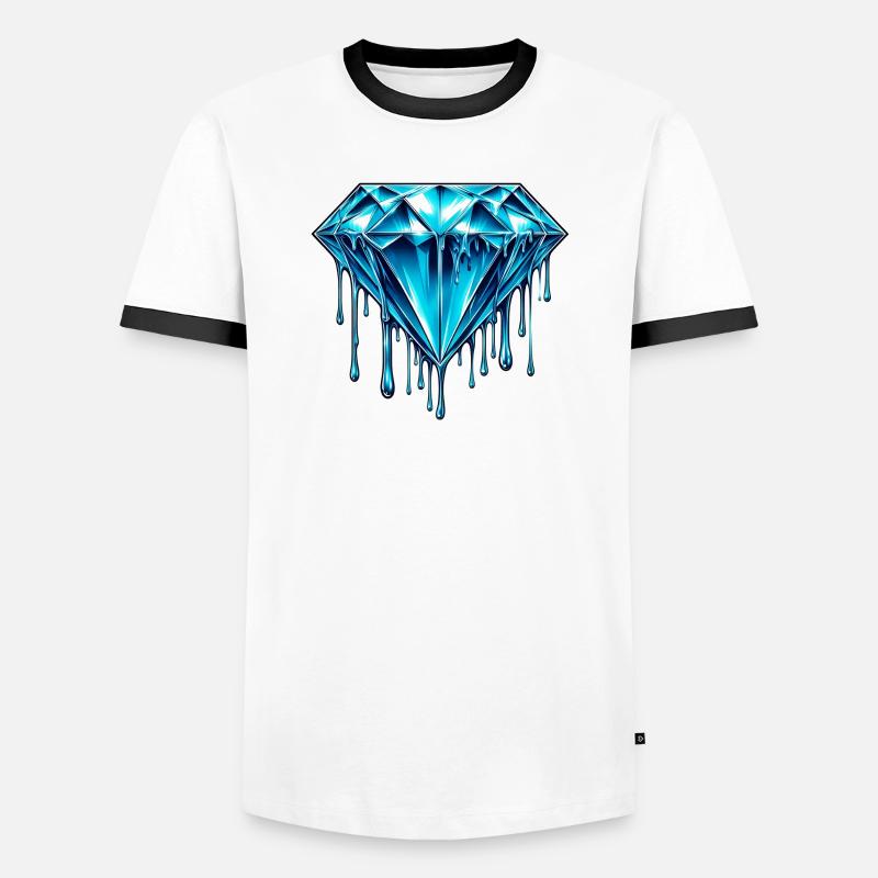 Diamond - Men's Ringer Shirt - white/black