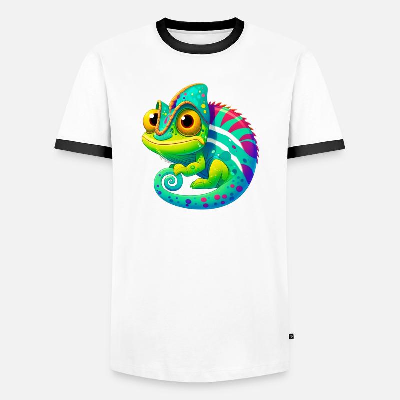 Chameleon - Men's Ringer Shirt - white/black