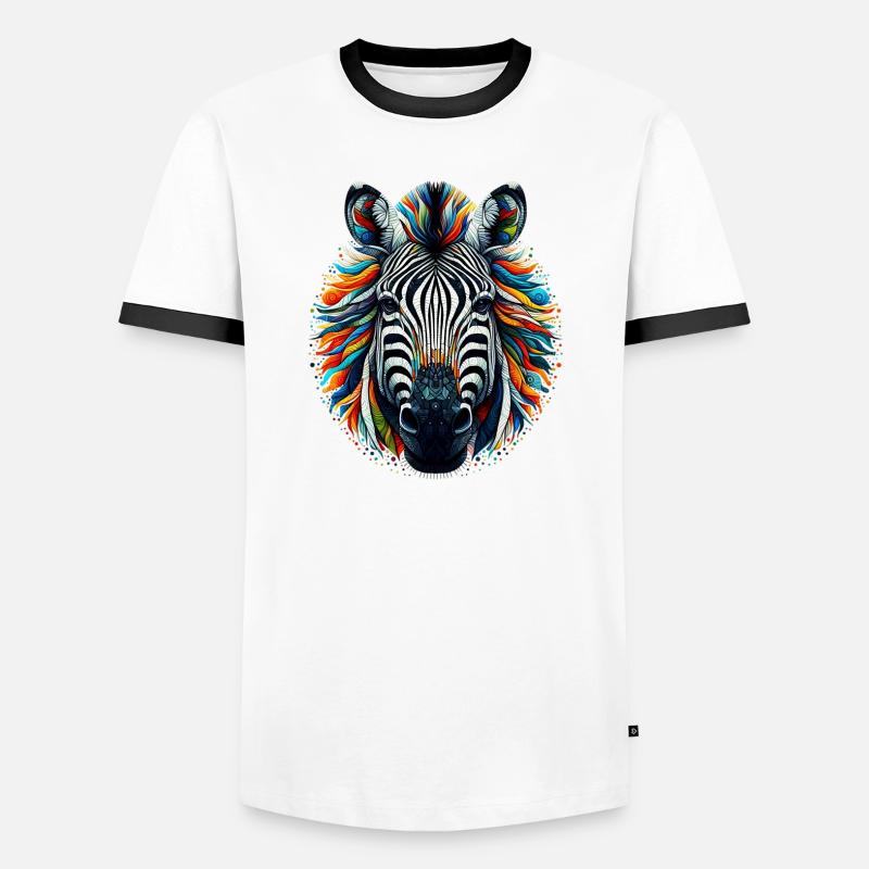 Zebra - Men's Ringer Shirt - white/black
